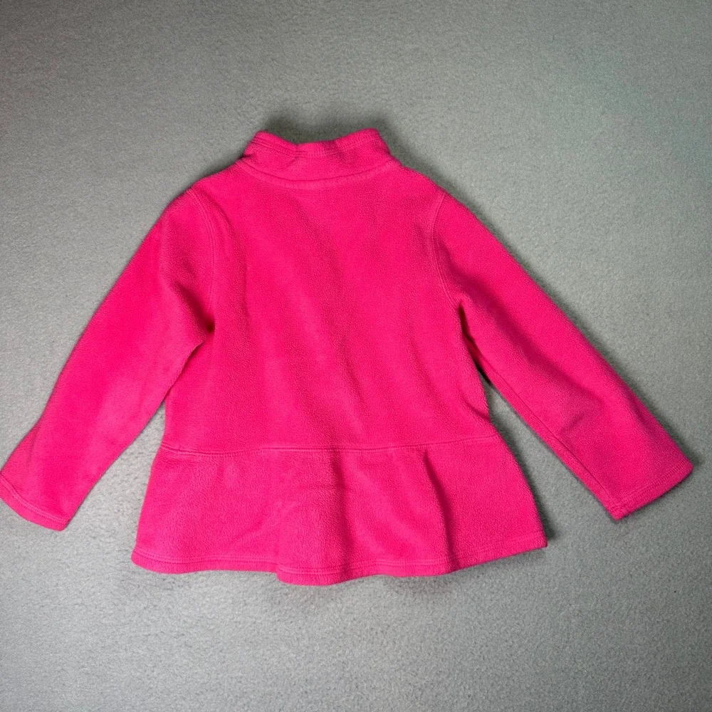 Baby Gap Toddler Girl Peplum Fleece Quarter Zip Pullover Pink 4T Coquette